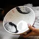 Grand bol ramen de style japonais de 7.5 pouces bol à soupe en céramique vaisselle rétro chapeau