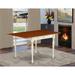 East West Furniture Monza Dining Table - a Rectangle Wooden Table Top with Dropleaf & Stylish Legs, (Finish Option)