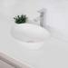 STYLISH Porcelain Oval 15 3/4-inch Top Mounted Ceramic Vessel Bathroom Sink - 15 3/4" x 13 3/8" x 5 3/4"