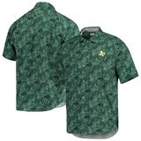 Men's Tommy Bahama Green Oakland Athletics Jungle Shade Silk Camp Button-Up Shirt