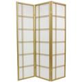 Winston Porter Keitez 51.75" W x 70" H 3 - Panel Rice Paper Folding Room Divider Wood in Gray | 70 H x 51.75 W x 1 D in | Wayfair