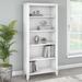 Gracie Oaks Magomed Bookcase Wood in White | 65.21 H x 29.57 W x 12.81 D in | Wayfair 080E88ED6796428C93630CAF277CFD51