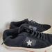 Converse Shoes | Converse Mens One Star Ox Leather Black/Canvas | Color: Black | Size: Size 3.5