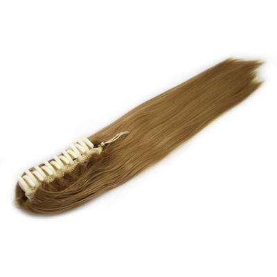 Fashiongirl Pferdeschwanz Haar Extensions m/ Spange #27 Mittelblond - Glatt Hellbraun Image