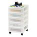 5-Drawer Storage Cart White/Pearl