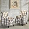 Damaris Comfy Recliner for Bedroom Set of 2 with wingback by HULALA HOME