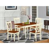 East West Furniture Dining Room Table Set Contains a Rectangle Kitchen Table with Dropleaf and Dining Chairs (Pieces Options)