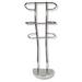 Freestanding Curved Towel Valet Holder 3 Bars Chrome Metal - 15"L x 8 1/2"W x 39 3/4"H
