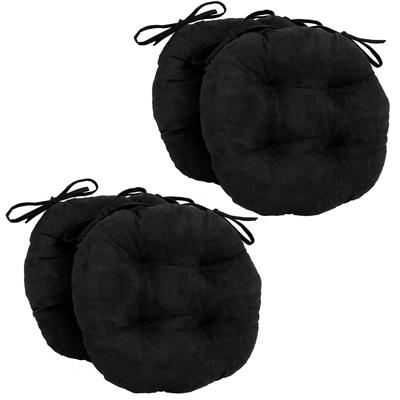 16-inch Round Indoor Microsuede Chair Cushions (Set of 2, 4, or 6)