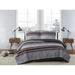 London Fog Warren Stripe 3 Piece Quilt Set