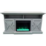 Cambridge Summit Electric Fireplace, Crystal in Blue | 32.7 H x 13.8 W x 63 D in | Wayfair CAM6215-1SBLCRS