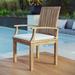 Marina Outdoor Patio Teak Dining Chair by Modway Wood in Brown | 37.5 H x 24.5 W x 24.5 D in | Wayfair EEI-2701-NAT-WHI