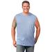 Men's Big & Tall Boulder Creek® Heavyweight Pocket Muscle Tee by Boulder Creek in Heather Blue (Size 4XL) Shirt