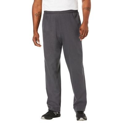 Men's Big & Tall Lightweight Jersey Open Bottom Sweatpants by KingSize in Carbon (Size 3XL)