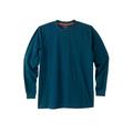 Men's Big & Tall Boulder Creek™ Heavyweight Long-Sleeve No Pocket Crewneck Tee by Boulder Creek in Midnight Teal (Size 3XL)