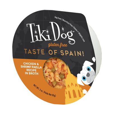 Tiki Dog Petites Gourmet International Spanish Paella with Chicken & Shrimp Wet Food, 3 oz.