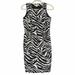 Michael Kors Dresses | Michael Kors Zebra Zipper Fitted Dress | Color: Black/White | Size: 6