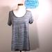 Lularoe Tops | Lularoe Perfect Tee Shirt/Top Gray Stripes | Color: Gray | Size: M