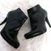 Nine West Shoes | Black Leather Nine West Ankle Boot Heels | Color: Black | Size: 10