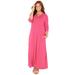 Plus Size Women's Free & Easy Maxi Dress (With Pockets) by Catherines in Deep Tango Pink (Size 1X)