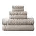 Modern Threads Damask Jacquard 6-piece Embellished Border Towel Set