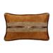 Paseo Road by HiEnd Accents Highland Lodge Suede Buckle Detailed Decorative Lumbar Pillow, 12"x19"