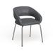 Contemporary LeatherSoft Side Reception Chair with Chrome Legs