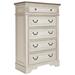 5 Drawer Wooden Chest with Bracket Legs, White