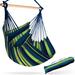 Large Brazilian Hammock Chair Cotton Weave - Extra Long Bed - Hanging Chair for Yard, Bedroom, Porch, Indoor/Outdoor