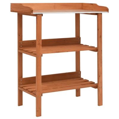 vidaXL Plant Stand 29.9"x14.6"x35" Firwood - Brown