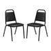 National Public Seating 9100 Series Vinyl Upholstered Stack Chair Vinyl/Metal in Black | 32 H x 17.5 W x 22 D in | Wayfair 9110-B/2