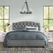 Three Posts™ Krick Tufted Low Profile Storage Platform Bed Upholstered/Polyester in Gray | 58.1 W x 79.3 D in | Wayfair