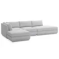 Gus Modern Podium Modular 4 PC Lounge Sectional B - KSMOPOX4LBSE-BAYSIL-LF