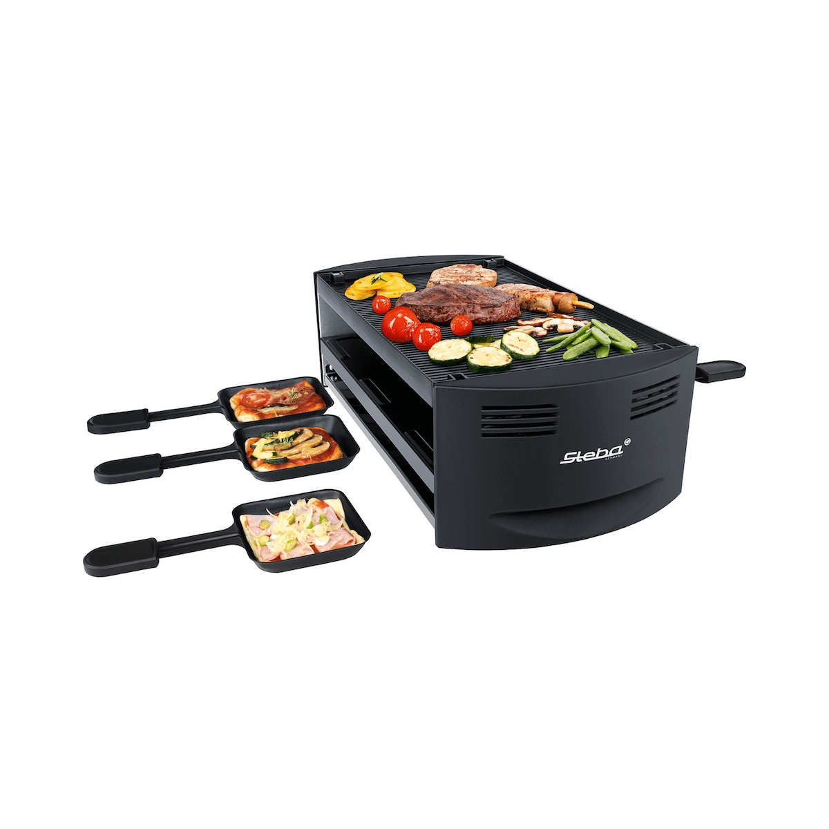 Steba Pizza Raclette RC 6 Bake & Grill für klassisches- oder Pizza-Raclette, Ober und Unterhitze Image