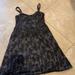 Anthropologie Dresses | Lilka Woman's Summer Dress Size Xs Floral Print | Color: Black/Gray | Size: Xs