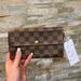 Louis Vuitton Bags | Louis Vuitton Sarah Damier Ebene Wallet | Color: Brown | Size: 7.25x0.5x4”