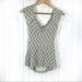 Anthropologie Tops | Anthropologie Deletta Knit Cross Back Peplum Top | Color: Cream/Gray | Size: Xs