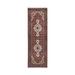 Shahbanu Rugs Red Tabriz Mahi Fish Medallion Design Wool And Silk Hand Knotted Oriental Runner Rug (2'0" x 6'0") - 2'0" x 6'0"