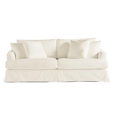 Ava Slipcovered Sofa - 86", Livesmart Performance Presley Pearl - Grandin Road