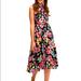 Kate Spade Dresses | Kate Spade Floral Bouquet Midi Dress | Color: Black/Pink | Size: 6