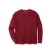 Men's Big & Tall Waffle-Knit Thermal Crewneck Tee by KingSize in Rich Burgundy (Size XL) Long Underwear Top