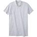 Men's Big & Tall Longer-Length Shrink-Less™ Piqué Polo Shirt by KingSize in Heather Grey (Size 7XL)