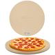 Unicook Pizza Stone, Large Cordierite Baking Stone for Oven and BBQ, Heavy Duty Grill Stone with Scraper, Ideal for Baking Crisp Crust Pizzas and Bread, Round, Dia: 40.6cm