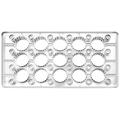 IBILI Magnetic Chocolate Mould Round/Fluted 27x14x2,5 cm, polycarbonate, Silver, 27 x 14 x 2.5 cm