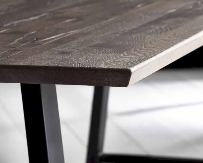 Bodahl Concept4You Massivholz Tischplatte Schweizer Kante Rustic Oak / 4cm / 240x100 cm / Eiche old bassano