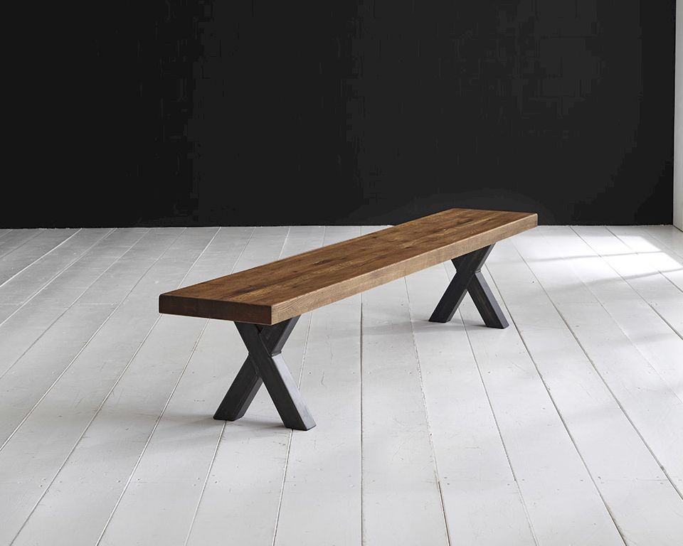 Bodahl Concept4You »Roma« Topplatte für Sitzbank gerade Kante Rustic Oak / 6 cm / 220x40 cm / Eiche old bassano