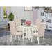 East West Furniture Dining Table Set Contains a Dining Room Table and Dining Chairs (Pieces Options)