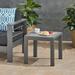 Cape Coral Outdoor Aluminum and Tempered Glass Side Table by Christopher Knight Home