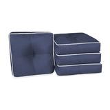 Outdoor/ Indoor 4-Piece Wicker Seat Cushion Set for Patio Furniture