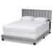 Silver Orchid Sten Glam and Luxe Upholstered Panel Bed with Headboard
